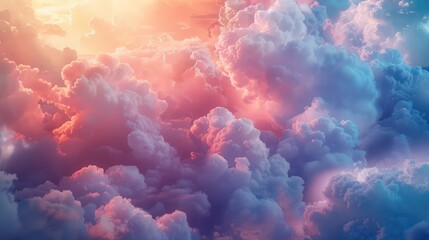 Cloudscape Dreams, Capture the imagination with a dreamscape of clouds, where shapes and forms morph into fantastical scenes, inviting viewers to lose themselves in the ethereal beauty - obrazy, fototapety, plakaty