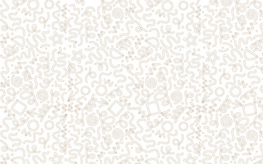 Fototapeta premium Seamless pattern. Vector abstract background. Stylish doodle texture