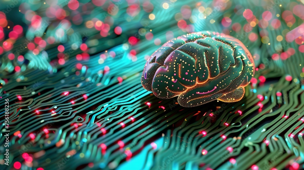 Aufkleber neural circuit and electronic cyber brain in a quantum computing system, artificial intelligence tec