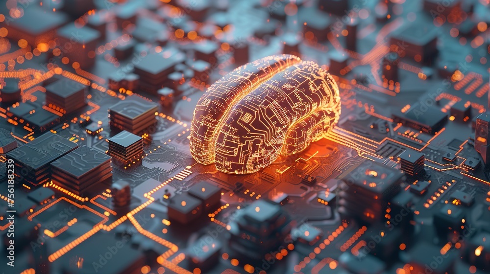 Aufkleber neural circuit and electronic cyber brain in a quantum computing system, artificial intelligence tec