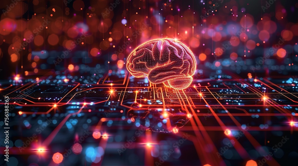 Aufkleber neural circuit and electronic cyber brain in a quantum computing system, artificial intelligence tec