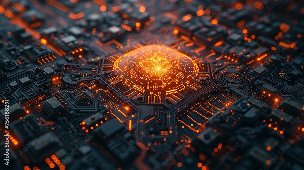 Aufkleber neural circuit and electronic cyber brain in a quantum computing system, artificial intelligence tec