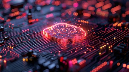 Neural circuit and electronic cyber brain in a quantum computing system, artificial intelligence technology, biotechnology and machine learning concept