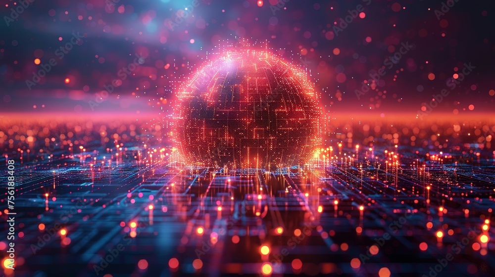 Poster neural circuit and electronic cyber brain in a quantum computing system, artificial intelligence tec