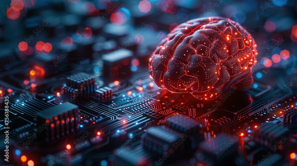 Aufkleber neural circuit and electronic cyber brain in a quantum computing system, artificial intelligence tec
