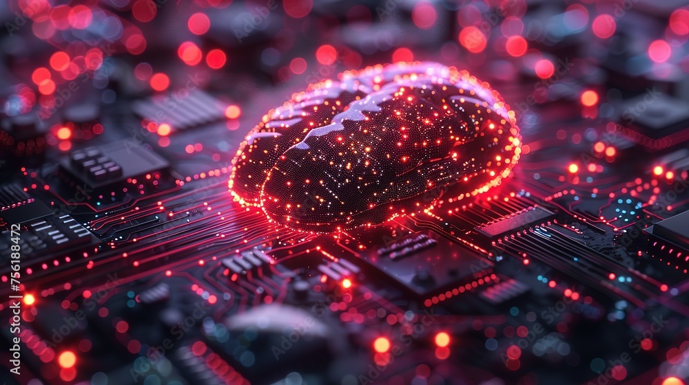 Aufkleber neural circuit and electronic cyber brain in a quantum computing system, artificial intelligence tec