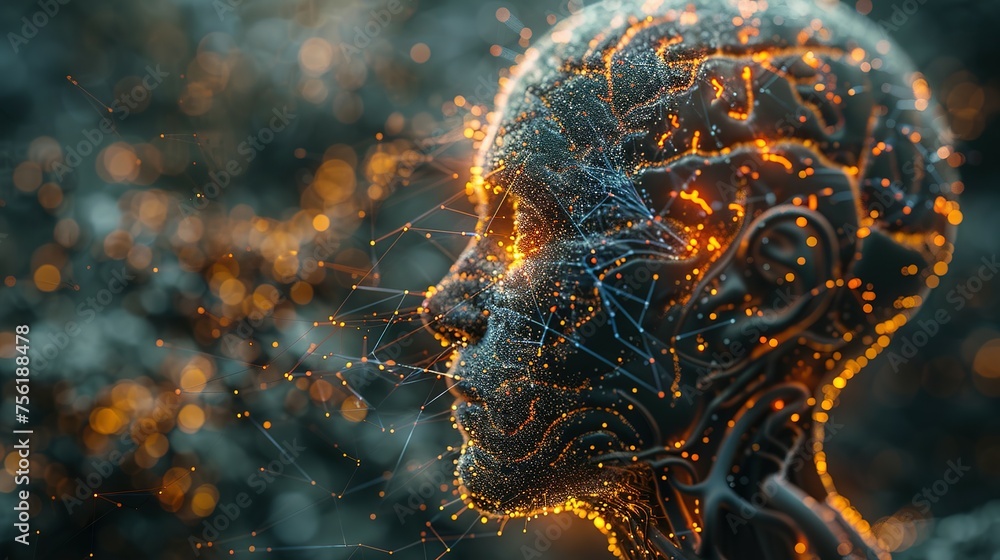 Poster neural circuit and electronic cyber brain in a quantum computing system, artificial intelligence tec
