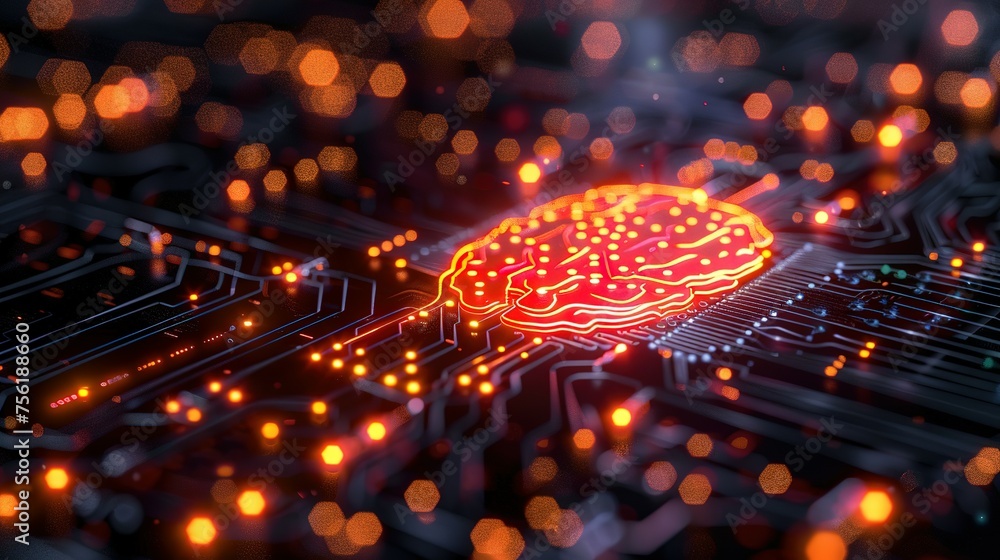 Aufkleber neural circuit and electronic cyber brain in a quantum computing system, artificial intelligence tec
