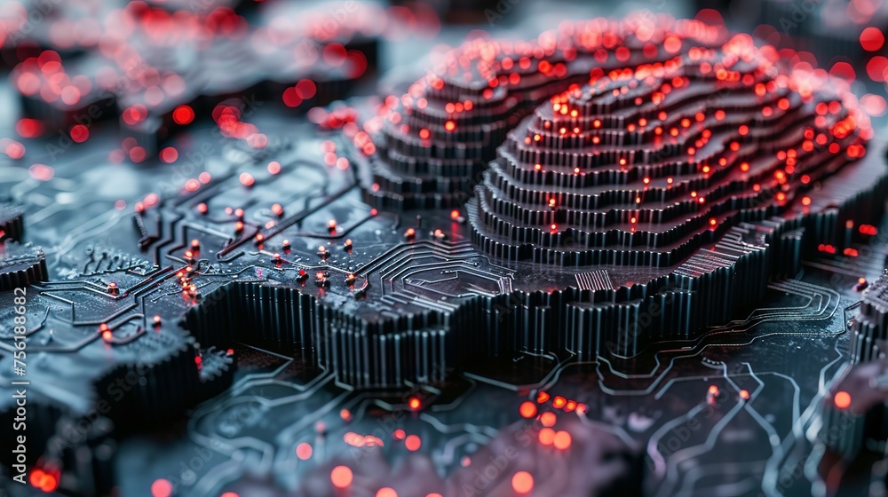 Poster neural circuit and electronic cyber brain in a quantum computing system, artificial intelligence tec