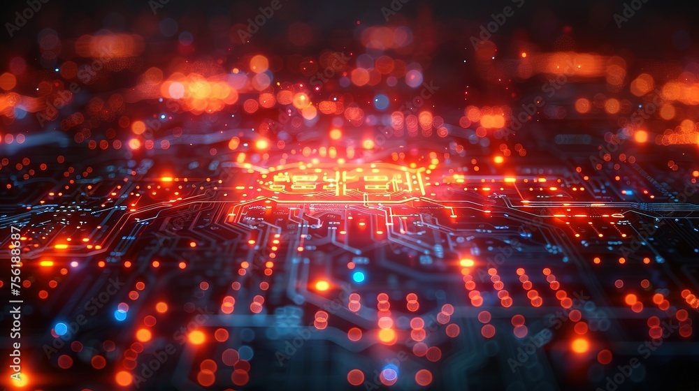 Aufkleber neural circuit and electronic cyber brain in a quantum computing system, artificial intelligence tec