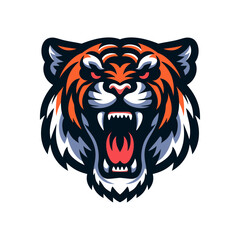Roaring Tiger Head Vector Logo