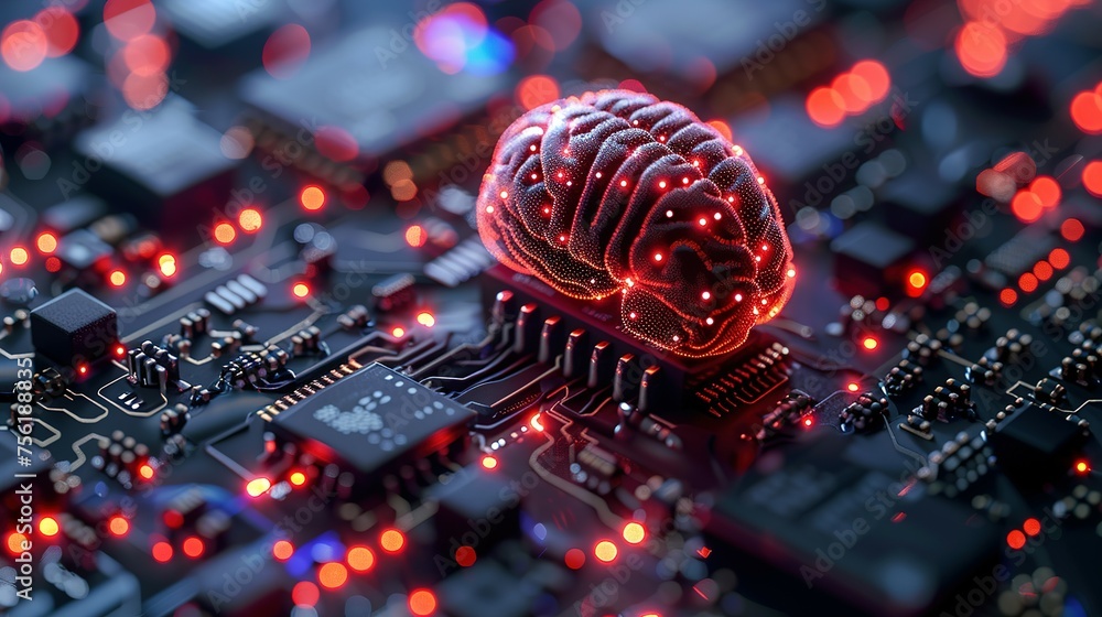 Aufkleber neural circuit and electronic cyber brain in a quantum computing system, artificial intelligence tec