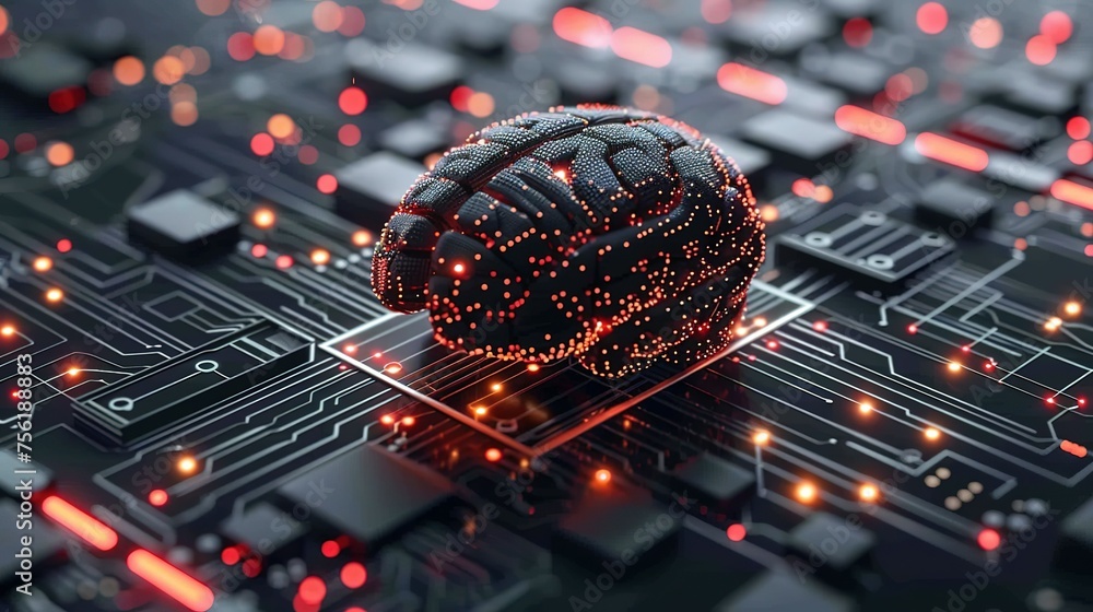 Aufkleber neural circuit and electronic cyber brain in a quantum computing system, artificial intelligence tec