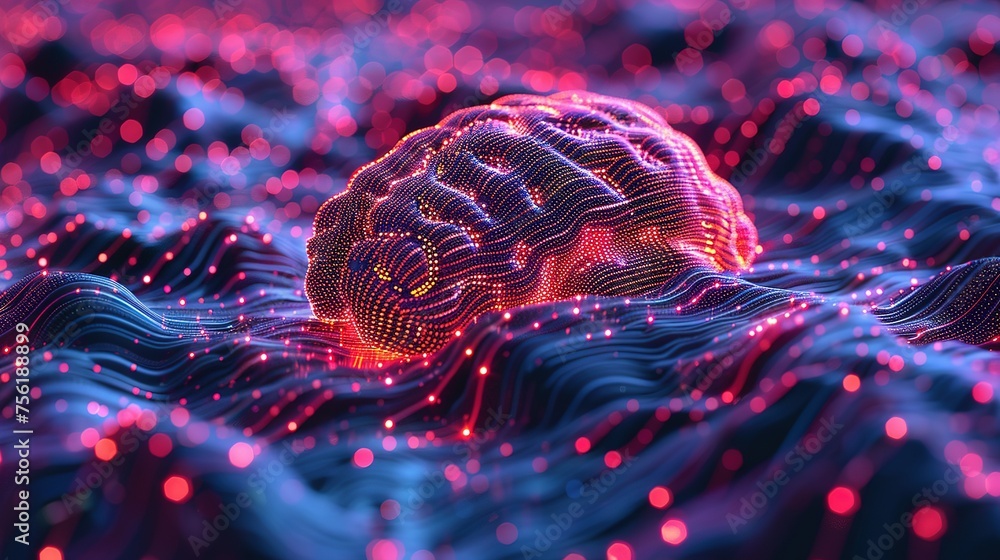 Poster neural circuit and electronic cyber brain in a quantum computing system, artificial intelligence tec