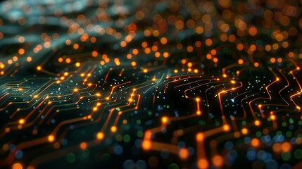 Neural circuit and electronic cyber brain in a quantum computing system, artificial intelligence technology, biotechnology and machine learning concept