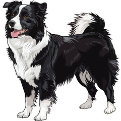 Border Collie Country Walk Clipart Clipart 