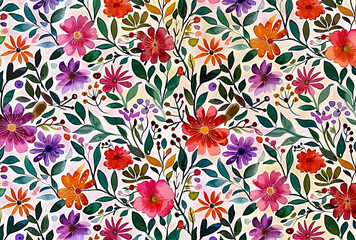 seamless pattern with flowers
