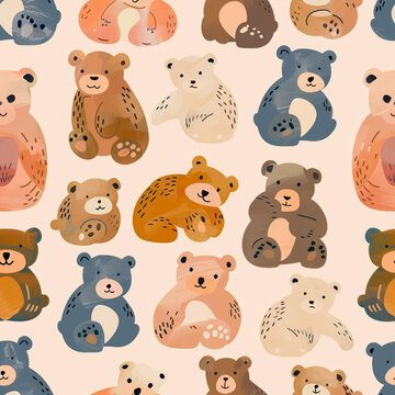seamless pattern with animals for print, packaging papir, textile 