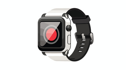 Camera in smart watch simple icon on white background