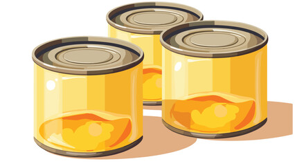 Can of vegetable oil for cooking meal. Isolated vector