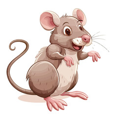 Cute Rat Clipart Clipart isolated on white background