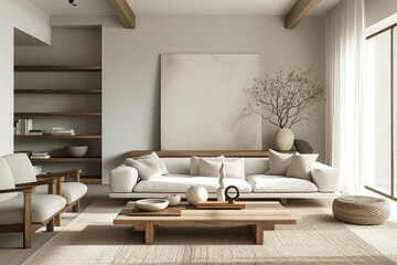 A minimalist-inspired living room