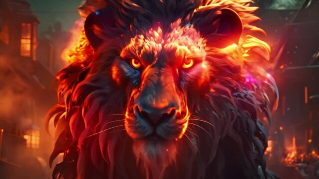 wild lion Video 4K