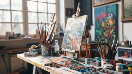 artist workplace room