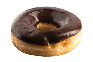 chocolate donut isolated on a transparent background