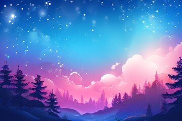 Naklejka premium abstract Mountain Range Colourful Wallpaper Digital Art Backdrop