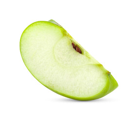 green apple slice isolated on transparent png