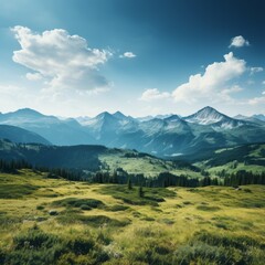 A verdant valley in the heart of the Swiss Alps