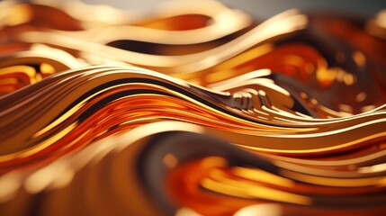 Abstract gold waves background