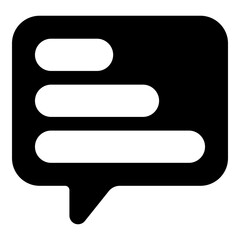 Chat icon for message, communication and conversation