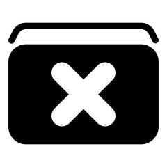 Obraz premium Cross x icon for unfollow, removal and cancellation