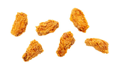 Chicken nuggets isolated white background