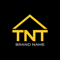 TNT initial monogram letter house property icon logo design vector