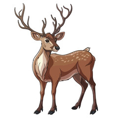 Stag or Reindeer Clipart isolated on white
