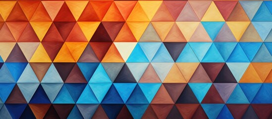 Geometric Triangle Mosaic as Abstract Background