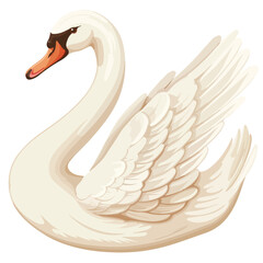 Swan Clipart isolated on white background