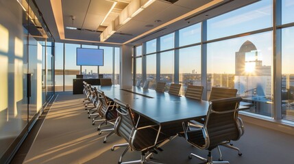 Futuristic Meeting Space with Elegant Design Generative AI