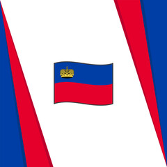 Liechtenstein Flag Abstract Background Design Template. Liechtenstein Independence Day Banner Social Media Post. Liechtenstein Flag