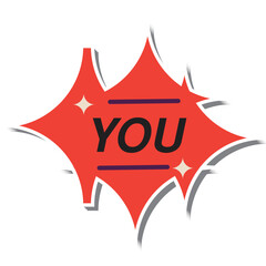 spark text box retro style sticker