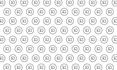 Cast, Screencast Icon pattern on white background. Vector Illustration