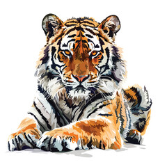 Tiger Clipart isolated on white background