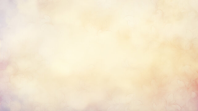Beige background with foliage in watercolor style