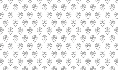 Parking check icon pattern on white background. Vector Illustration