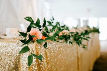 elegant wedding garland for classy winter wedding