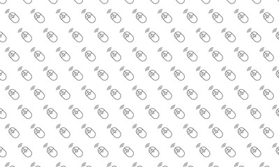 Wireless mouse icon pattern on white background. Vector Illustration