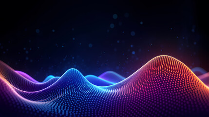 Abstract digital wave technology background